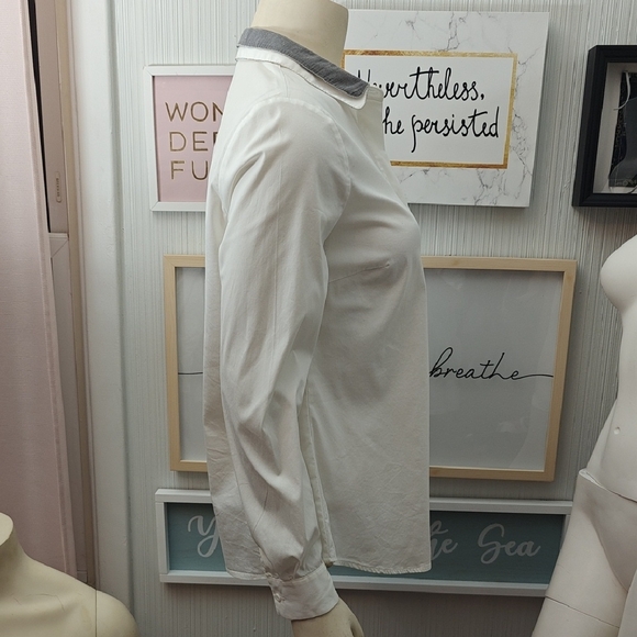 Peserico White Shirt with Gray Detail - Picture 4 of 7